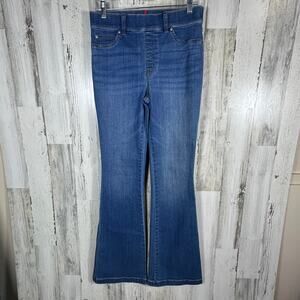 Spanx Wide Leg Flare Jeans Sz Medium | Travel Friendly Stretchy | MSRP $148